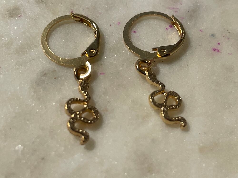 Snake Hoop Earrings  